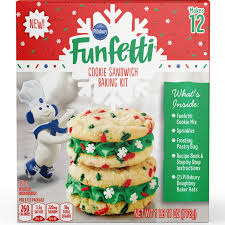 Place 2 inches apart on ungreased cookie sheets. Pillsbury S Funfetti Christmas Tree Cookie Kits Popsugar Food