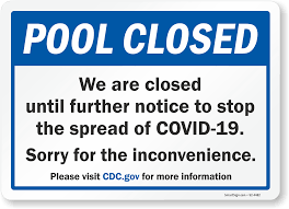I'm sorry for the inconvenience ( is it necessary to add caused to you) no, if someone is aware what the inconvenience is. We Are Closed Until Further Notice Pool Closed Sign Sku S2 4482