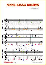 Imparare a suonare il pianoforte non è certo cosa semplice. Ninna Nanna Di Brahms Spartito Principianti Al Pianoforte Spartiti Musicali Pianoforte Musica Per Bambini
