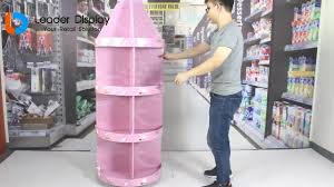 Pos 4 Tiers Cardboard Round Floor Display Stand With Wheels Display Stand Cardboard Display Cardboard