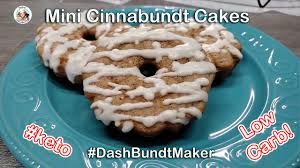Once cool, run a blunt knife around the edges of the cake. Low Carb Mini Cinnabundt Cakes In The Dash Bundt Maker Youtube