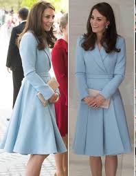Kate Middleton Blue Swing Dress Celeb Inspired Custom Made Foremata Rapsimo