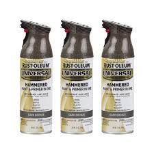 3 Pack Rust Oleum Universal All Surface Hammered Dark Bronze Spray Paint And Primer In 1 12 Oz Walmart Com Walmart Com