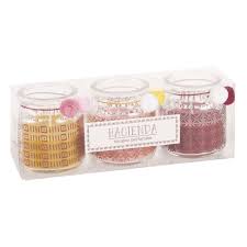 3 Bougies Lumignons Parfumees En Verre A Pompons Maisons Du Monde Bougie Bougie Parfumee Maison Du Monde