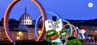 The tales of shia labeouf, his legendary flag. Video 4chan Controlled Flamethrower Drone Attacks He Will Not Divide Us Flag In France Rallypoint