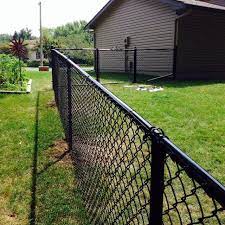 Black Chain Link Fence Backyard Fences