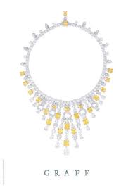 Graff Fancy Intense Yellow Diamonds Art Deco Style Necklace 434 Diamonds 116 41cts Yellow Jewelry Diamond Jewelry Designs Amazing Jewelry
