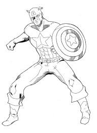 Awesome captain america with shield coloring pages for kids. Captain America Coloring Page Coloring Home