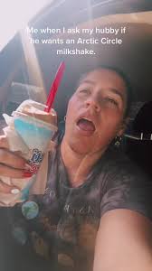 Bahahaha every time I ask my hubby if he wants a milkshake, he says “you  don’t even have to ask.” 😂 #arcticcircle #milkshake #hotrod #funny #fyp