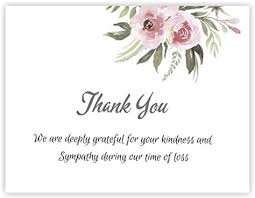 And thank you for the flowers too. Amazon Com 20 Celebration Of Life Funeral Thank You Cards With Envelopes Acknowledgment Memorial Sympathy Thank You Cards Office Products
