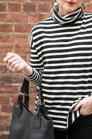 While it can be a bit tricky, i love layering a collared shirt under a turtleneck for just a bit more interest. Striped Turtleneck In Black And White Poor Little It Girl