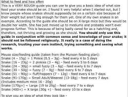 Rough Feeding Guide Via Cornsnake Fb Group Rbb Pets