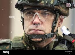 U s army soldier looks