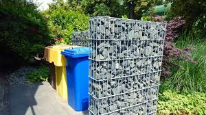 Gabionenzaun Als Mulltonnenverkleidung Gabionenzaun Mulltonnenverkleidung Zaunbau