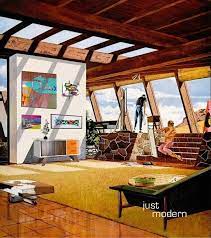 Houses Of The Future Interiors Mid Century Modern Design Vintage Interior Design Interior Architecture Design
