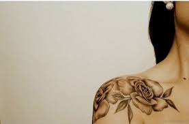 Rose shoulder tattoos for women 5. 57 Pleasant Black Rose Tattoo Designs