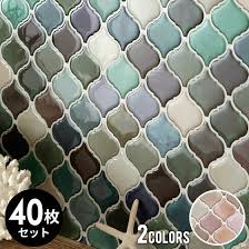 楽天市場 モザイクタイルシール モロッカンs ランダムカラー 正方形シート 40枚入 m3 66895 40 タイルシール 台所 キッチン 洗面所 トイレ 鏡 水回り 壁面 ウォールステッカー もざいくタイル ガラスタイル モロッコ ランタン 防水 デコレーション リメイク アジアン