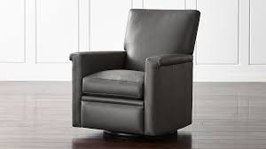 Declan Leather 360 Swivel Recliner Reviews Crate And Barrel Swivel Recliner Swivel Recliner Chairs Recliner