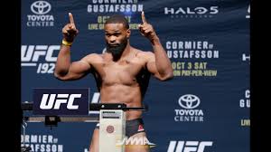 Tyron woodley, who is cornering ben askren, predicts a stoppage victory for his friend over jake tyron woodley completed the final bout of his current ufc contract in a loss to vicente luque at. Ufc 192 Weigh Ins Tyron Woodley Makes Weight Youtube