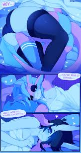 323012 - suggestive, artist:ahegaokami, oc, oc:malkah (ahegaokami),  amphibian, axolotl, anthro, 2024, black sclera, breasts, clothes, colored  sclera, costume, dialogue, female, hair, hair over one eye, halloween,  halloween costume, indoors, looking at you,