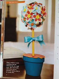 Make A Topiary Using Paper Flowers Pinned To A Foam Ball Mount To A Dowel Stick In Pot Paper Flowers Flowers Topiary