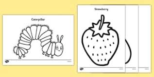 The original format for whitepages was a p. Coloring Sheets To Support Teaching On The Very Hungry Caterpillar