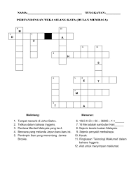Teka kata bahasa melayu 1.0. Teka Silang Kata Bahasa Melayu