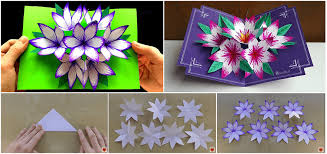 From 2d image to 3d pop up card. 70 Create 3d Flower Pop Up Card Tutorial Step By Step Layouts By 3d Flower Pop Up Card Tutorial Step By Step Cards Design Templates