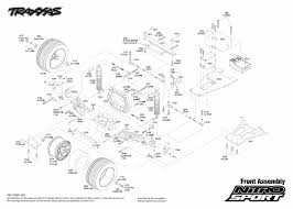 Nitro Sport 45104 1 Front Assembly Exploded View Traxxas Exploded View Nitro Exploded