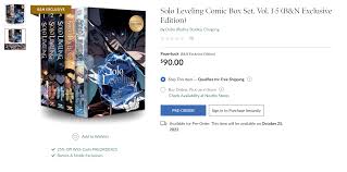 Solo Leveling (Manga) Box Set on Barnes & Noble : r/mangadeals