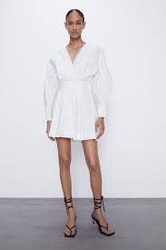 Search Engine Zara United States In 2020 White Dress Summer Wrap Dress Zara