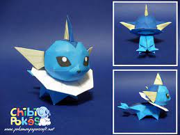 Chibi Vaporeon Papercraft Paper Crafts Papercraft Pokemon Pokemon Craft
