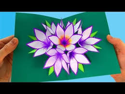 Instead of buying greetings from the shops by useless spending of money we can make greeting cards by ourself withi… Diy 3d Flower Pop Up Card Youtube Pop Up Flower Cards Easy Greeting Cards Flower Cards