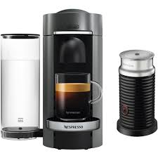 Check spelling or type a new query. Nespresso By De Longhi Vertuoplus Deluxe Coffee Espresso Single Serve Machine In Titanium And Aeroccino Milk Frother In Black Walmart Com Walmart Com
