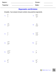 The math worksheets are randomly and dynamically generated by our math worksheet generators. Algebra 1 Worksheets Exponents Worksheets Exponent Worksheets Exponents Word Problem Worksheets