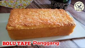 Resep bolu tape panggang 4 telur. Resep Bolu Tape Panggang Lembut Dan Empuk Youtube