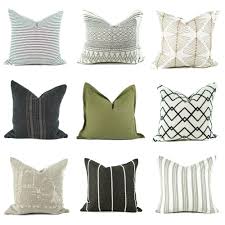 Oliver And Rust Black And White Olive Green Pillow Green Bedding Vintage Pillows