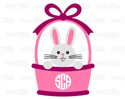 Download Sweet Bunny On Easter Basket Svg Dxf Png Eps Cutting Files For Cricut Silhouette And More Svgbite