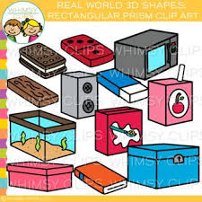 Black And White 3d Shapes Clip Art This 3d Real Life Objects Set Features Rectangular Prism Shaped Objects Real Life Objects 3d Rectangular Prism Clip Clip Art Rectangular Prism Teaching Shapes