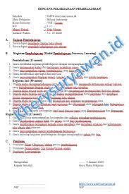 Saya akan membagikan rpp 1 lembar kelas 1 semester 1 dan 2 sesuai dengan serat edaran mendikbud tentang penyederhanann rpp. Rpp Bahasa Indonesia 1 Lembar Kelas 8 Semester 1 2 Revisi 2021 Kherysuryawan Id