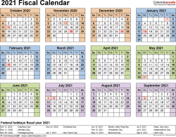 This page shows a calendar with calendar week numbers. Fiscal Calendars 2021 Free Printable Pdf Templates