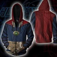 New Doctor Strange Costume Hoodies Sweatshirt Marvel Hero Steve Cosplay Hooded Jacket Coat Men Tops Zipper 3d Print Zipper Hoodie Sweatshirt Printed Hoodies Sweatshirts Anime Sweatshirt