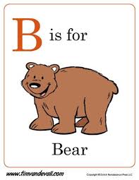 Here Is A Free B Is For Bear Printable For Kids Parents And Teachers Can Download This Orig Preschool Alphabet Learning Alphabet Preschool Flashcards For Kids