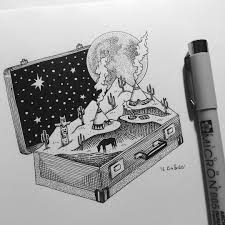 Night wolf with black pen drawings pen : Instagram Photo By Kim Becker May 1 2016 At 1 18am Utc Drawings Art Drawings Sketch Book