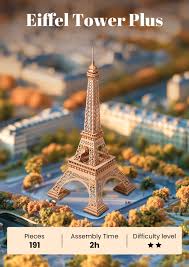 3D Wooden Puzzle - Eiffel Tower (258 pcs)