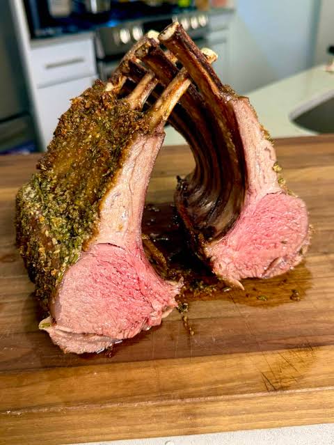 Garlic-Herb Roasted Rack of Lamb