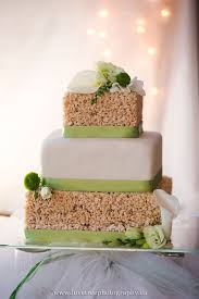 Rice Krispie Wedding Cake One Layer Yours And Another His Image By Www Lovetreephotogra Wedding Cake Alternatives Square Wedding Cakes Wedding Cake Images