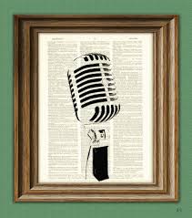 Thrift stores have 'em, usually for $3 or less. Old Timey Radio Microphone Altered Art Dictionary Page Etsy