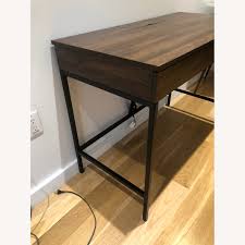 Target Wood Writing Desk With Drawers Aptdeco