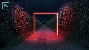 Neon Light Effect Colorful Glow Lines Photoshop Tutorial Photoshop Lighting Neon Lights Photography Photoshop Tutorial